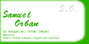 samuel orban business card